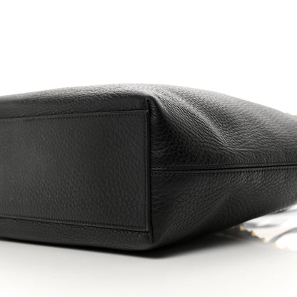 Valentino Garavani Grained Calfskin Small Rockstud Shoulder Tote Black 8 of 11