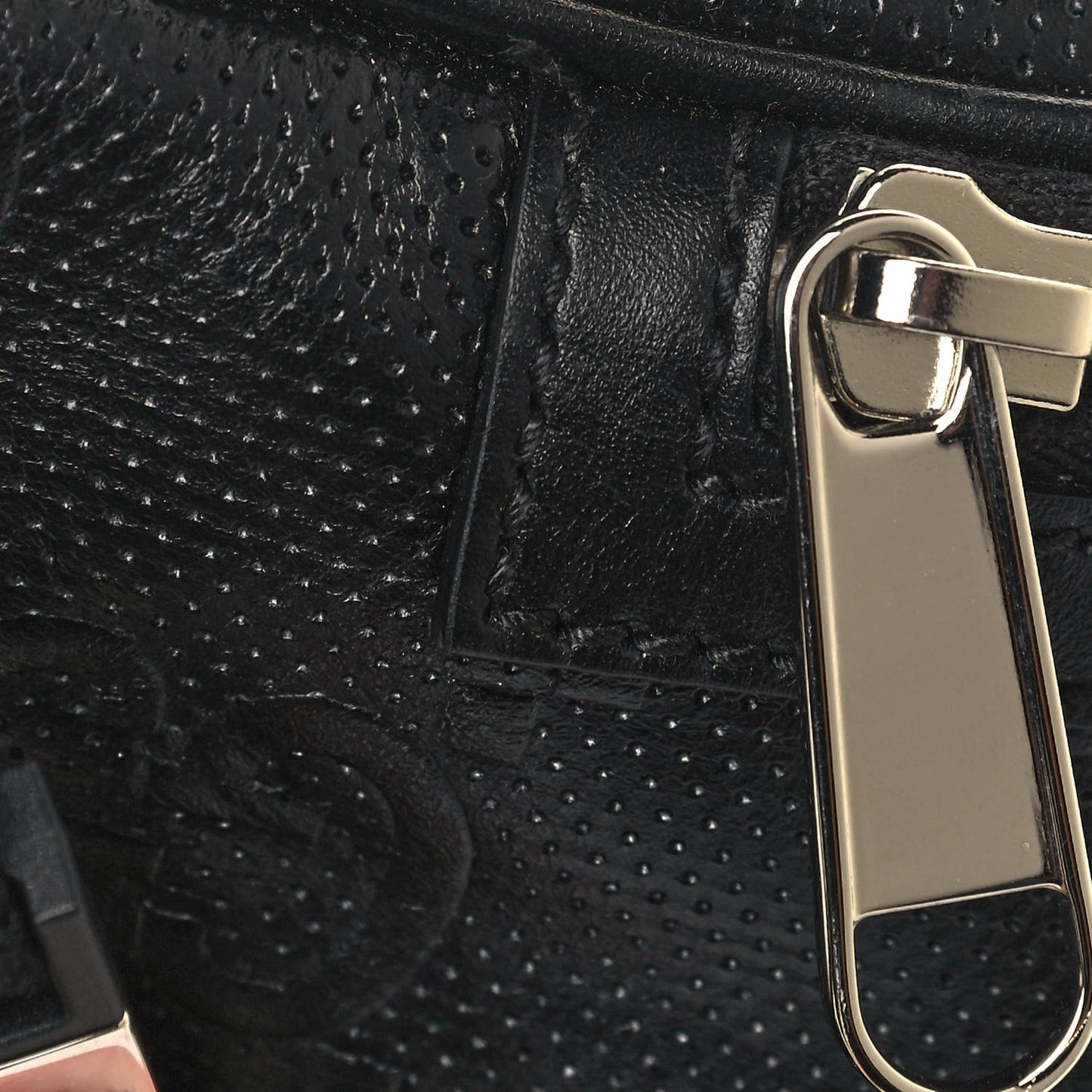 Calfskin GG Tennis Embossed Belt Bag Black