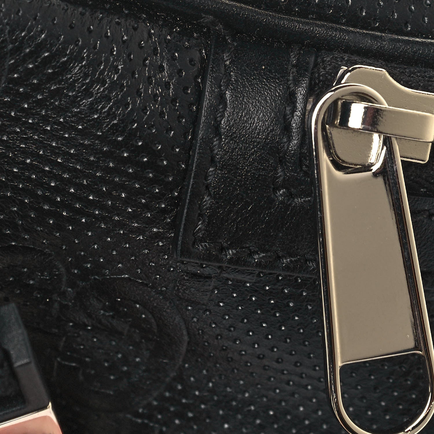 Gucci Calfskin GG Tennis Embossed Belt Bag Black 11 of 14
