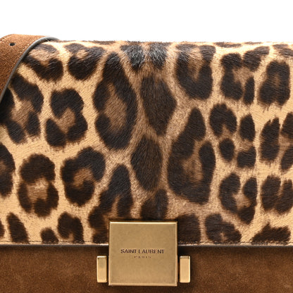 Saint Laurent Pony Hair Suede Leopard Print Medium Bellechasse Brown 8 of 10