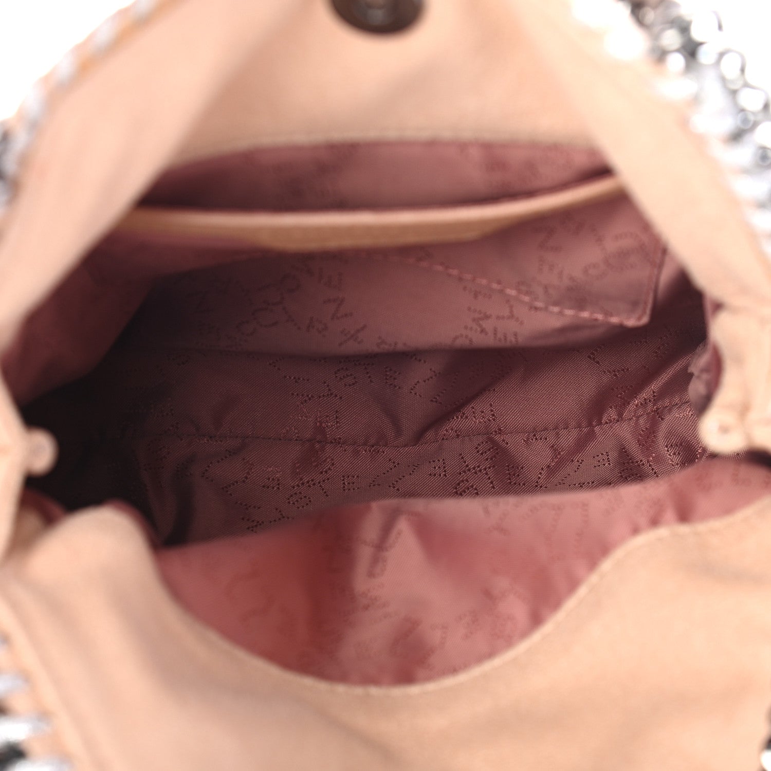 Stella McCartney Shaggy Deer Quilted Mini Falabella Fold Over Tote Powder 5 of 10