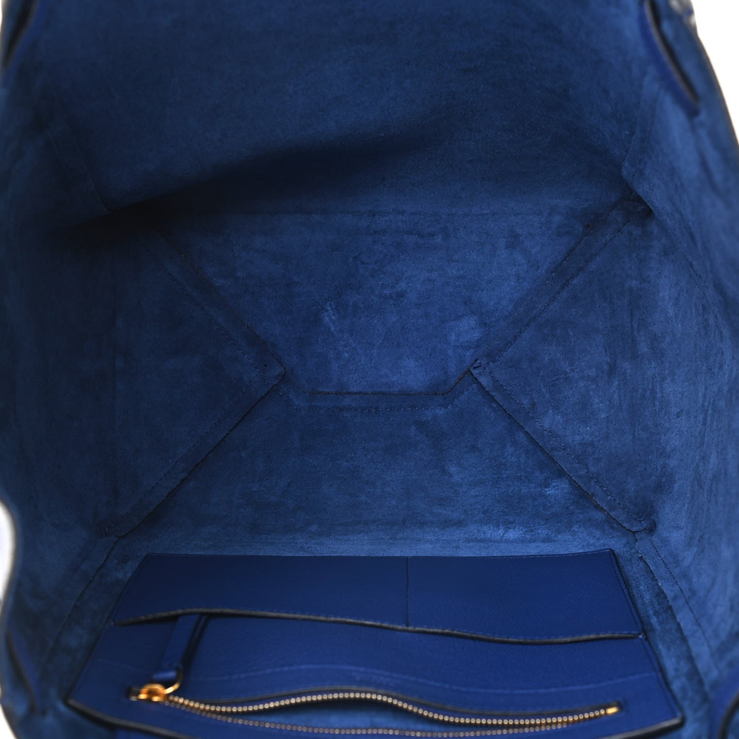 Celine Soft Grained Calfskin Small Belt Cabas Phantom Indigo 5 of 9