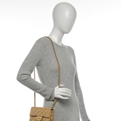 Chanel Lambskin Quilted Mini Square Flap Beige 2 of 14