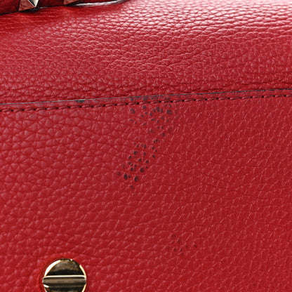 Valentino Garavani Pebbled Calfskin Rockstud Twiny Top Handle Bag Red 5 of 11