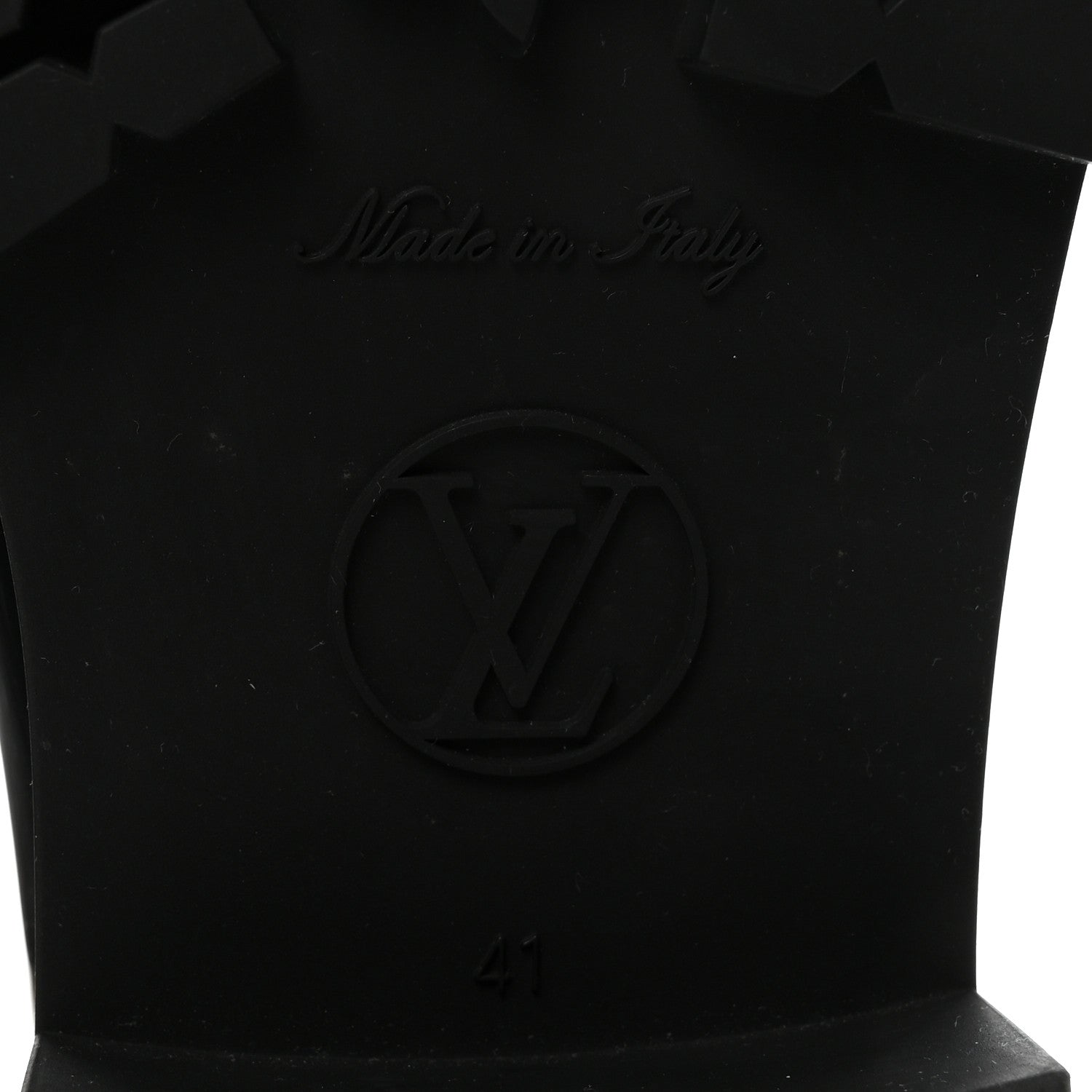 Louis Vuitton Rubber Embossed Monogram Drops Flat Half Boots 41 Black 7 of 8
