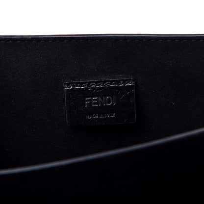 Fendi Vitello Vernice Mou Karligraphy Crossbody Bag Black 6 of 9