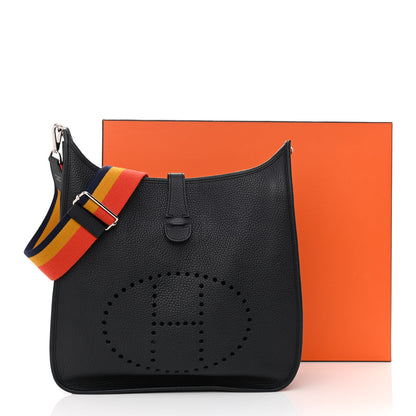Hermes Taurillon Clemence Amazone Evelyne III GM Bleu Nuit 11 of 11