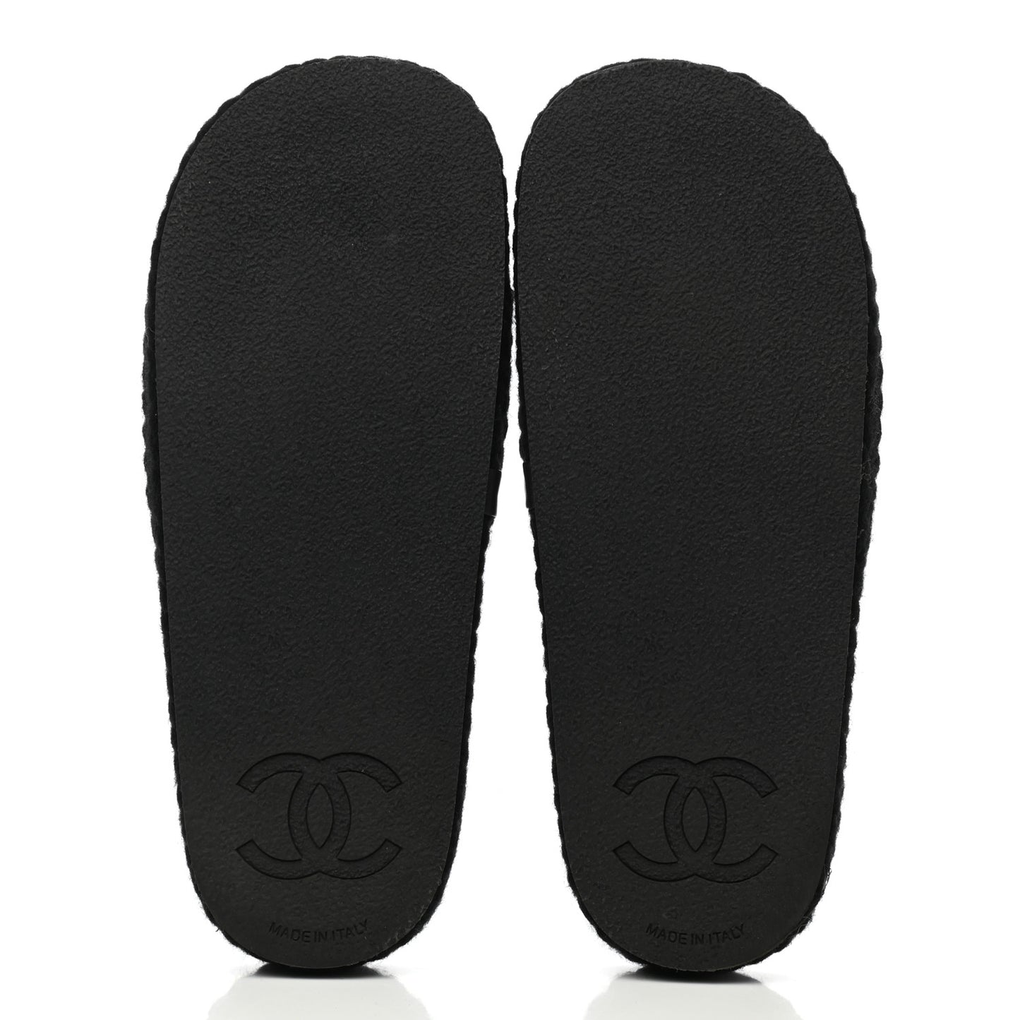 Knit Braided Slide Sandals 38 Black