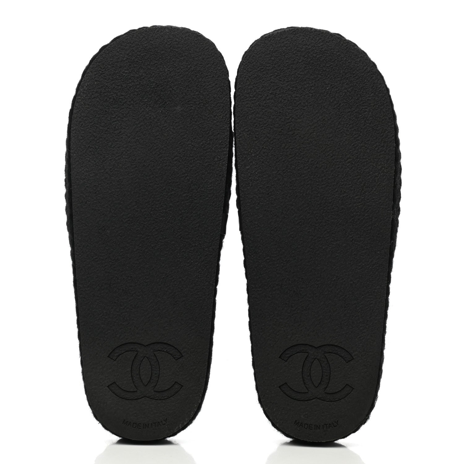Chanel Knit Braided Slide Sandals 38 Black 5 of 9
