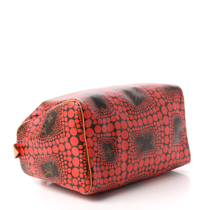 Louis Vuitton Monogram Kusama Town Speedy 30 Red 4 of 11