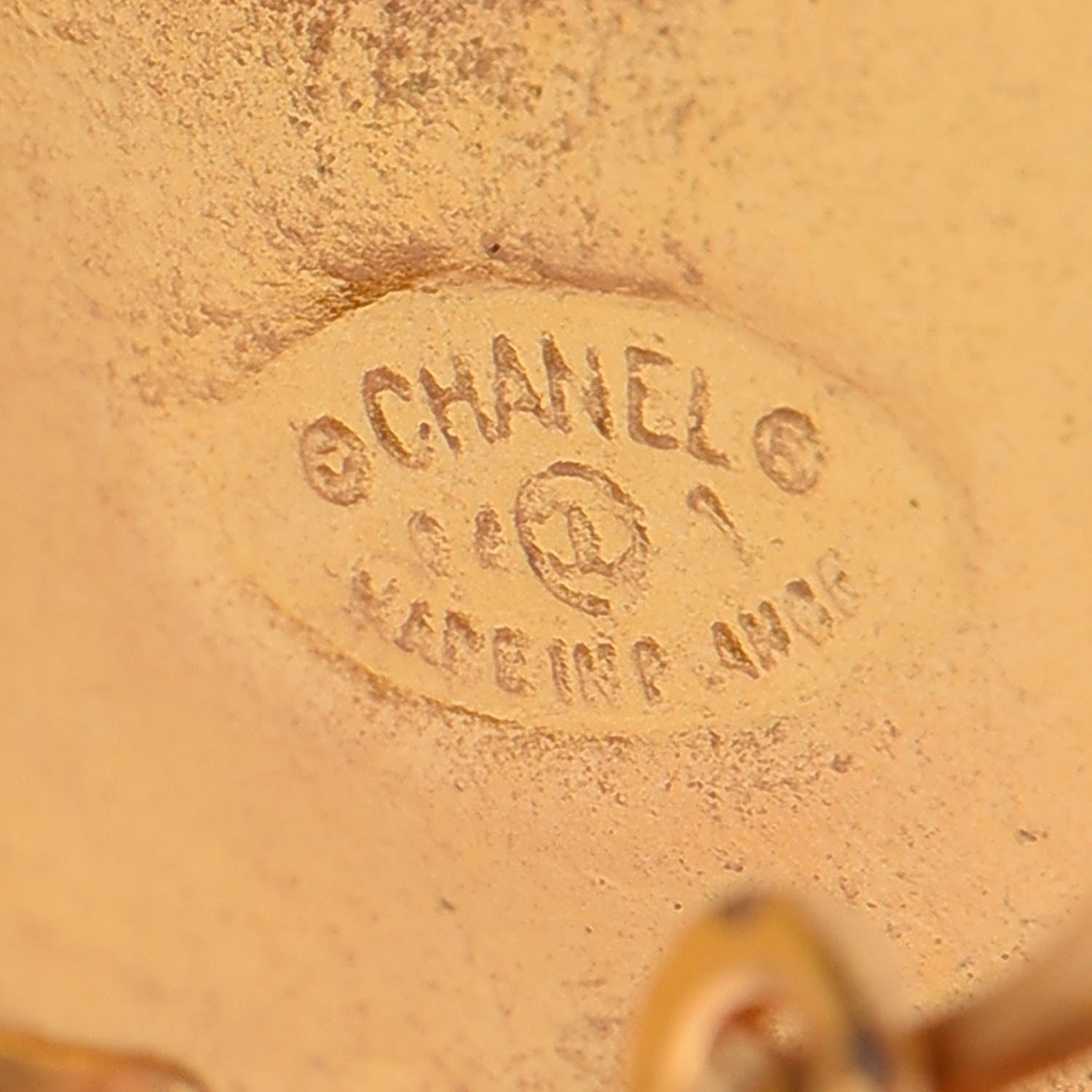 Chanel CC Clip On Earrings Gold 4 of 4