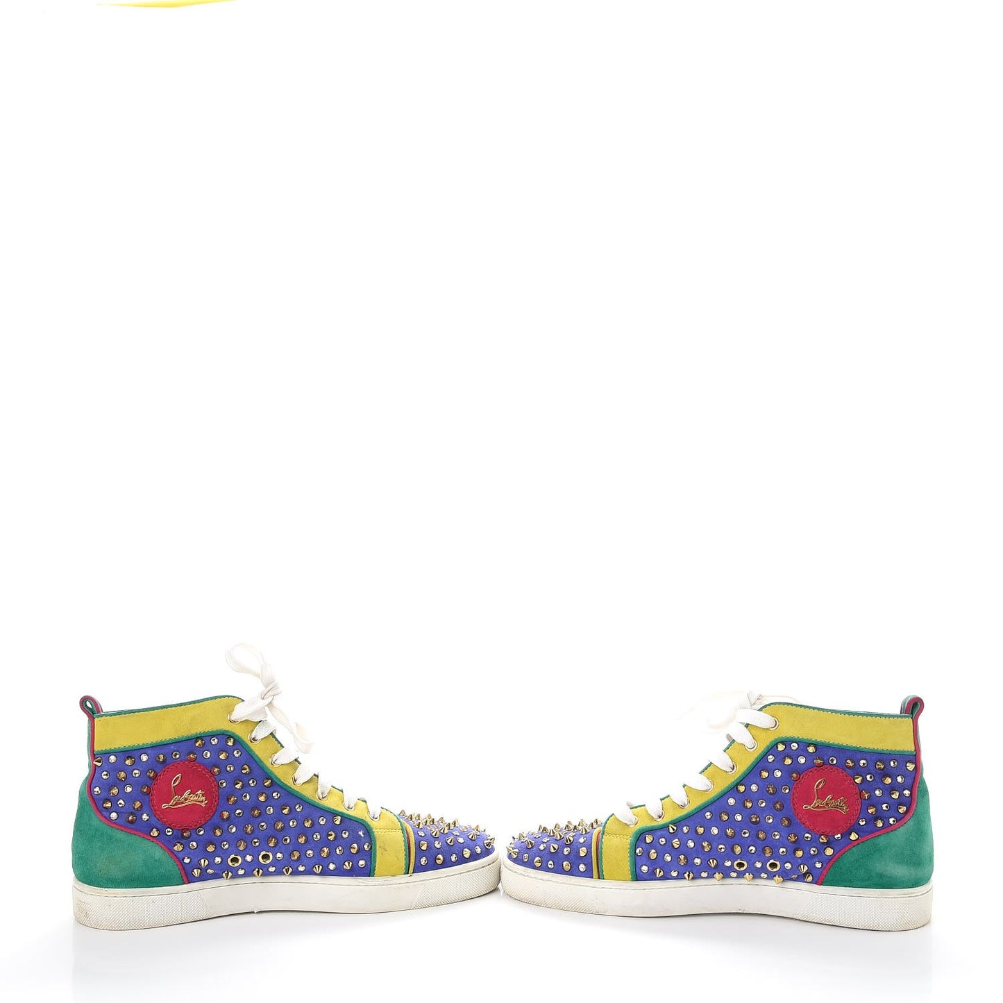 Mens Suede Louis Spikes Flat Sneakers 42 Multi