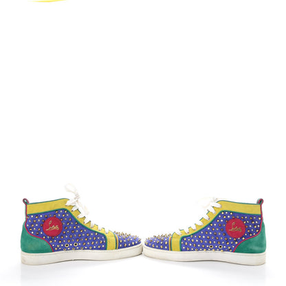 Christian Louboutin Mens Suede Louis Spikes Flat Sneakers 42 Multi 5 of 12