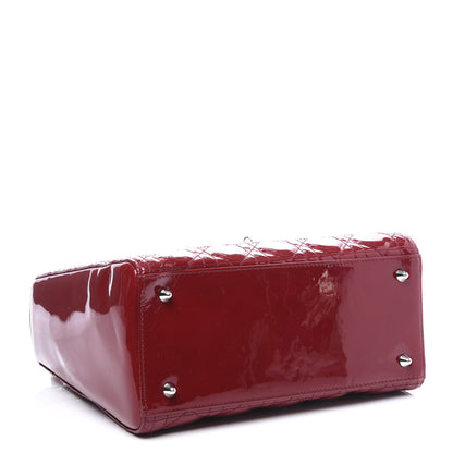 Christian Dior Patent Cannage Medium Lady Dior Red 3 of 9