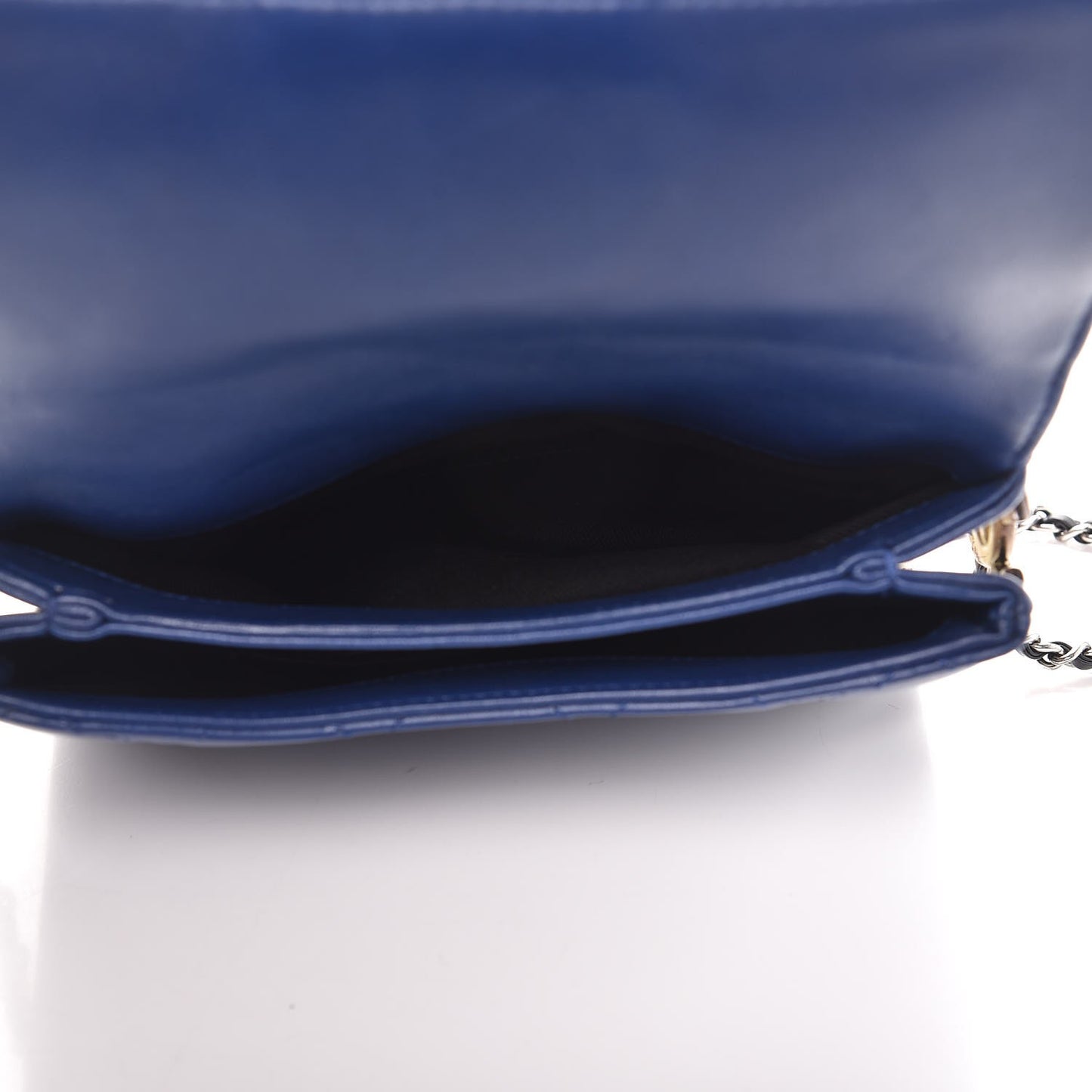 Lambskin Quilted Tri-color Crossbody Bag Dark Pink