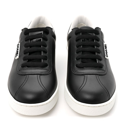Chanel Calfskin CC Uniform Womens Sneakers 38 Black 3 of 10
