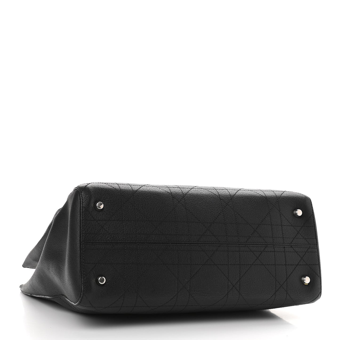 Grained Calfskin Cannage Medium Ultradior Tote Black