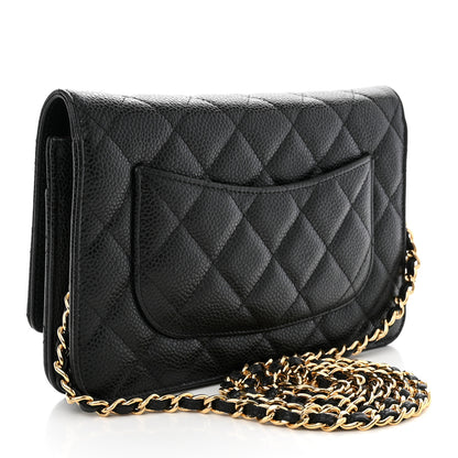 Chanel Caviar Quilted Wallet on Chain WOC Black 3 of 14
