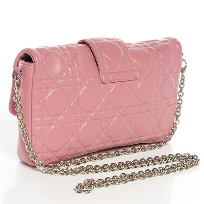 Christian Dior Lambskin Cannage New Lock Pouch Magnolia 3 of 9