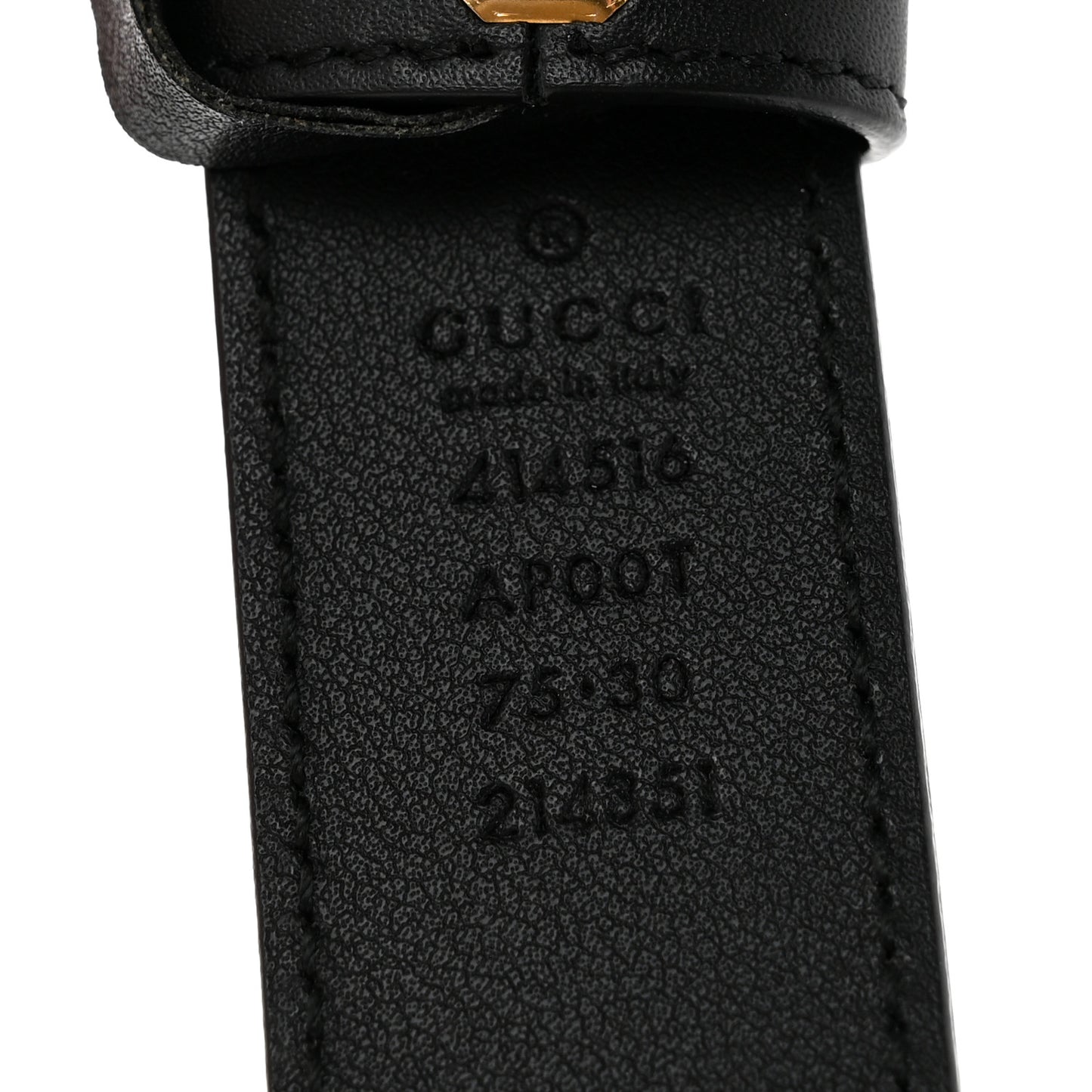 Calfskin Double G 30mm Belt 75 30 Black
