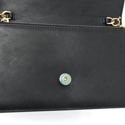 Saint Laurent Smooth Calfskin Classic Monogram Kate Tassel Chain Wallet Black 12 of 15