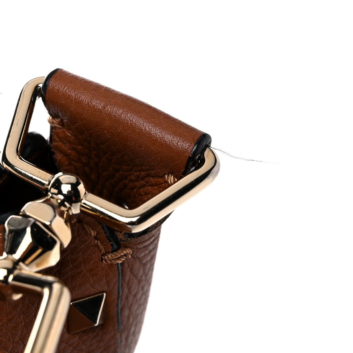 Valentino Garavani Pebbled Calfskin Large Rockstud Flip-Lock Messenger Bag Light Cuir 21 of 28