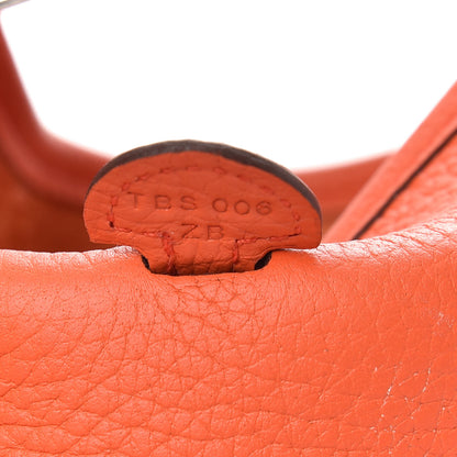 Hermes Taurillon Clemence Amazone Evelyne TPM Orange Poppy Saint Cyr 7 of 11