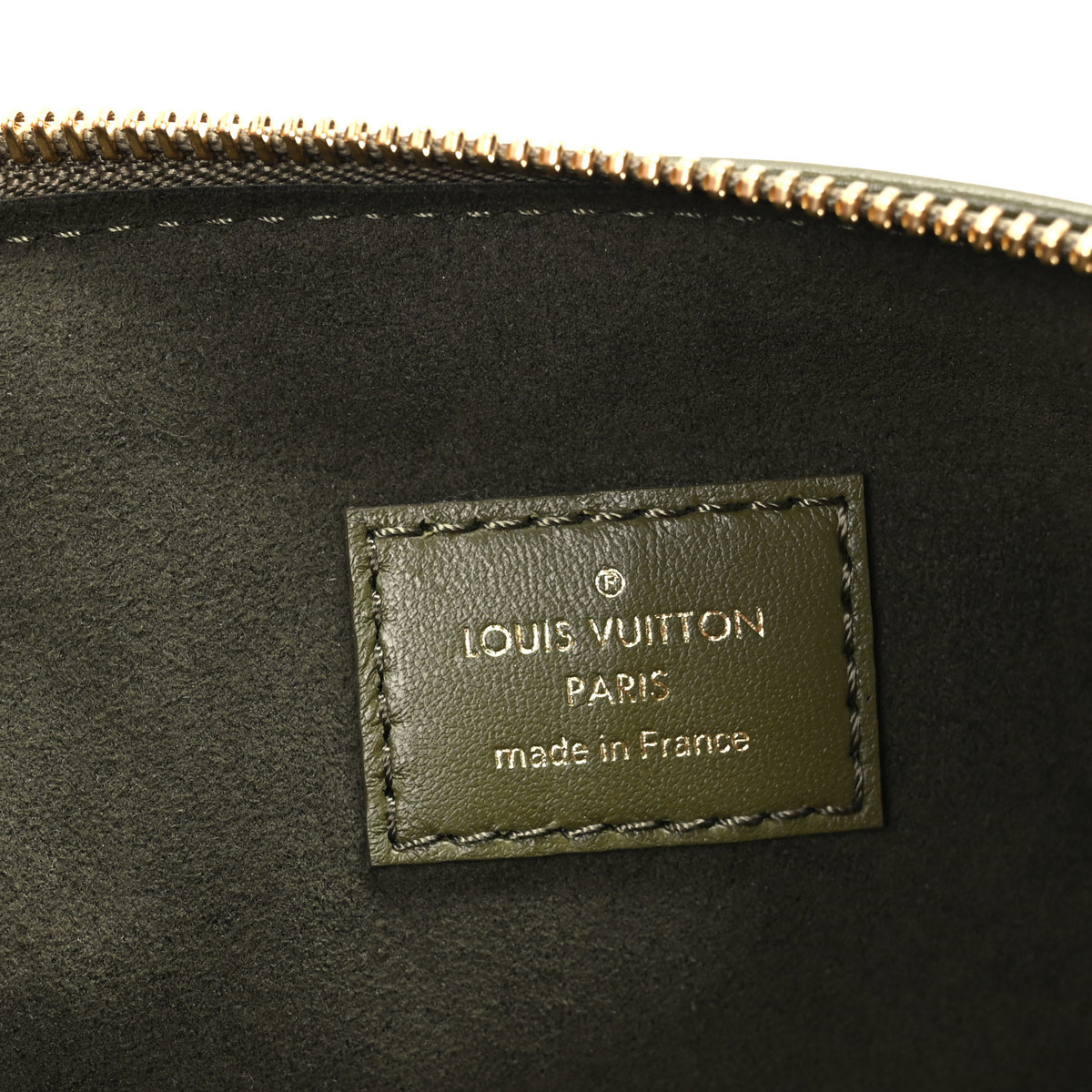 Lambskin Embossed Monogram Coussin MM Khaki