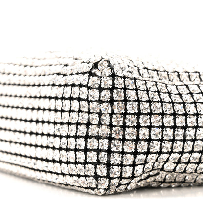 Alexander Wang Mesh Crystal Rhinestone Mini Heiress Pouch Black Silver 10 of 12