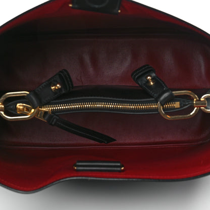 Prada Saffiano Cuir Matinee Tote Black Cherry 8 of 19