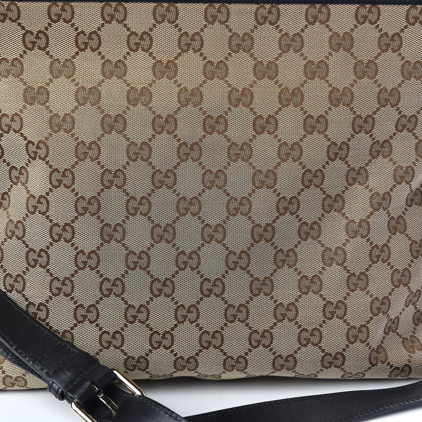 GG Monogram Web Flat Messenger Bag Black