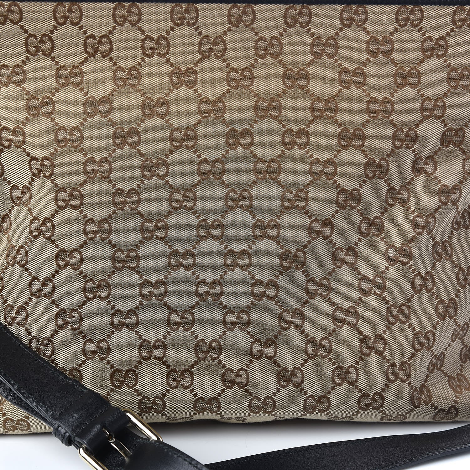Gucci GG Monogram Web Flat Messenger Bag Black 11 of 11