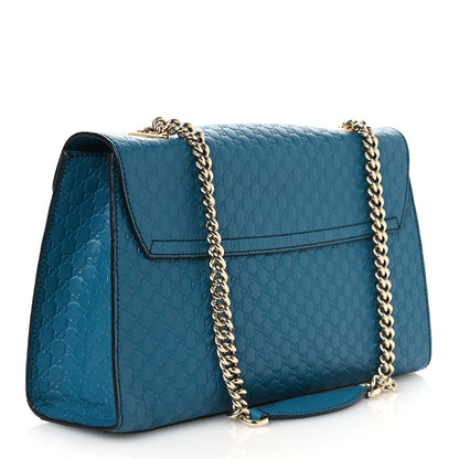Gucci Soft Microguccissima Medium Emily Chain Shoulder Bag Deep Cobalt 2 of 10
