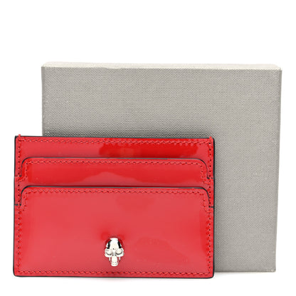 Alexander McQueen Patent Skull Card Holder Crimson 7 of 7