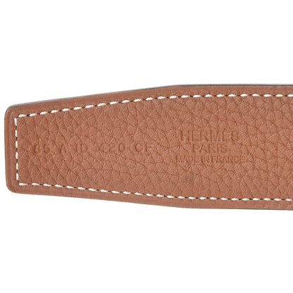 Hermes Box Togo 32mm Guilloche H Belt 85 Black Gold 6 of 6
