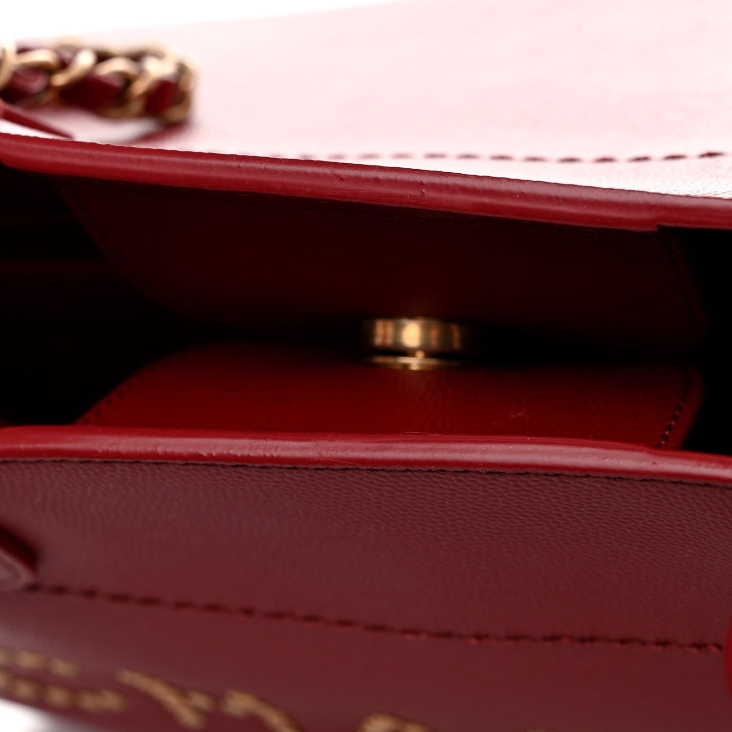 Caviar Small Studded Deauville Tote Red