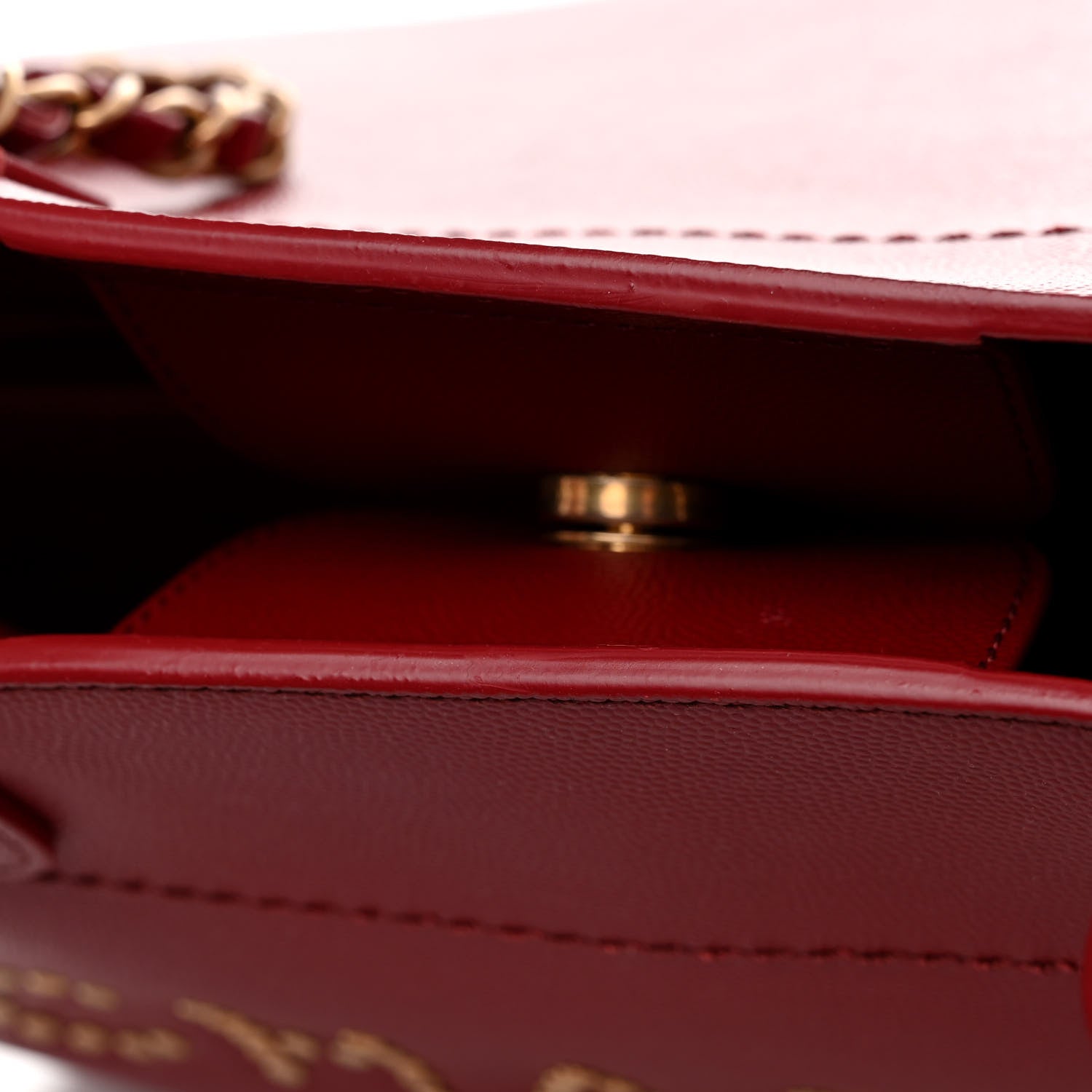 Chanel Caviar Small Studded Deauville Tote Red 11 of 11