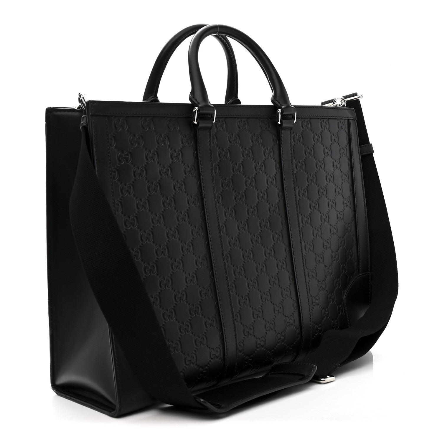Gucci Guccissima Signature Briefcase Black 3 of 16