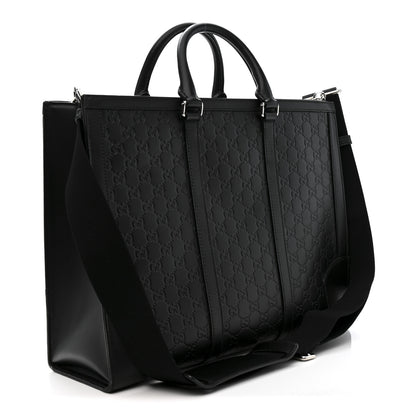 Gucci Guccissima Signature Briefcase Black 3 of 16