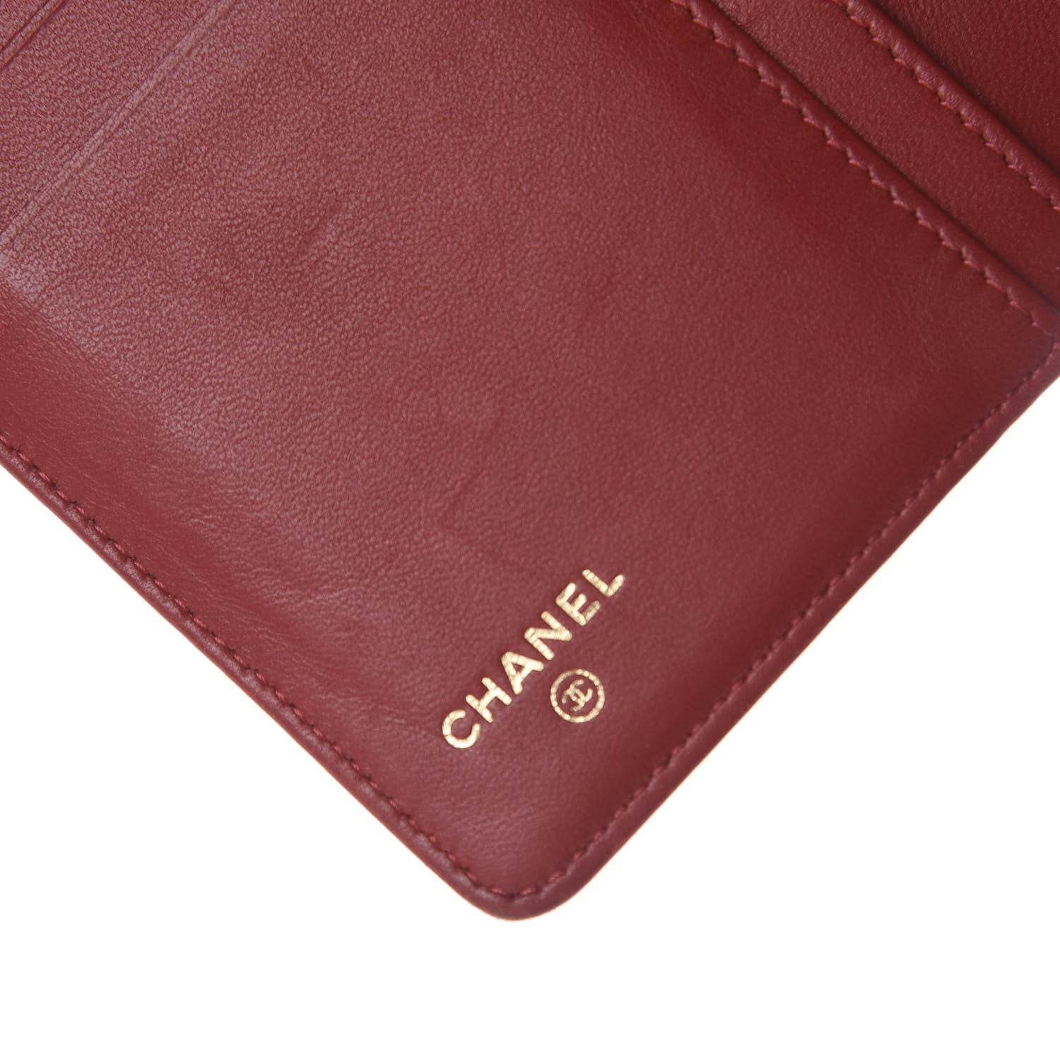 Chanel Lambskin Quilted Boy Yen Wallet Red 5 of 7