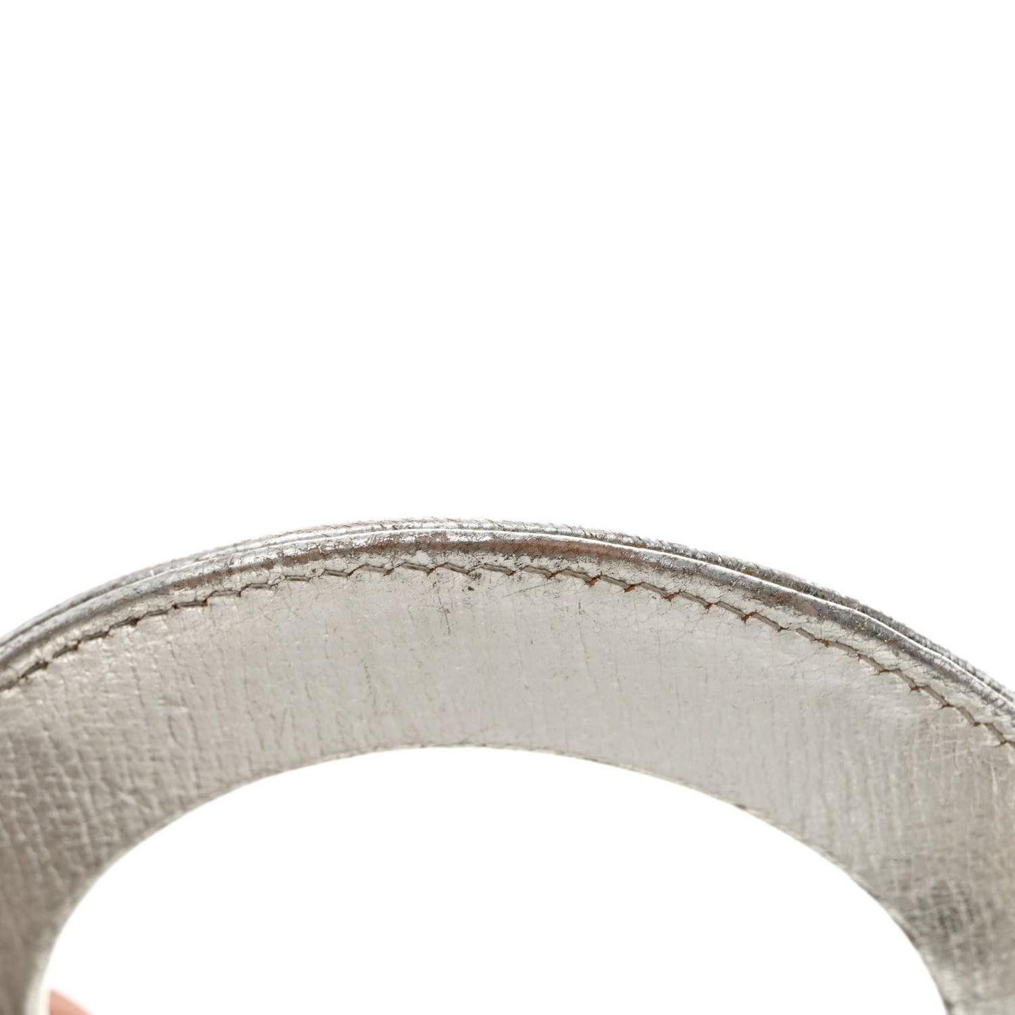 Metallic Grained Calfskin Cannage Small Lucky Badges My Lady Dior Silver