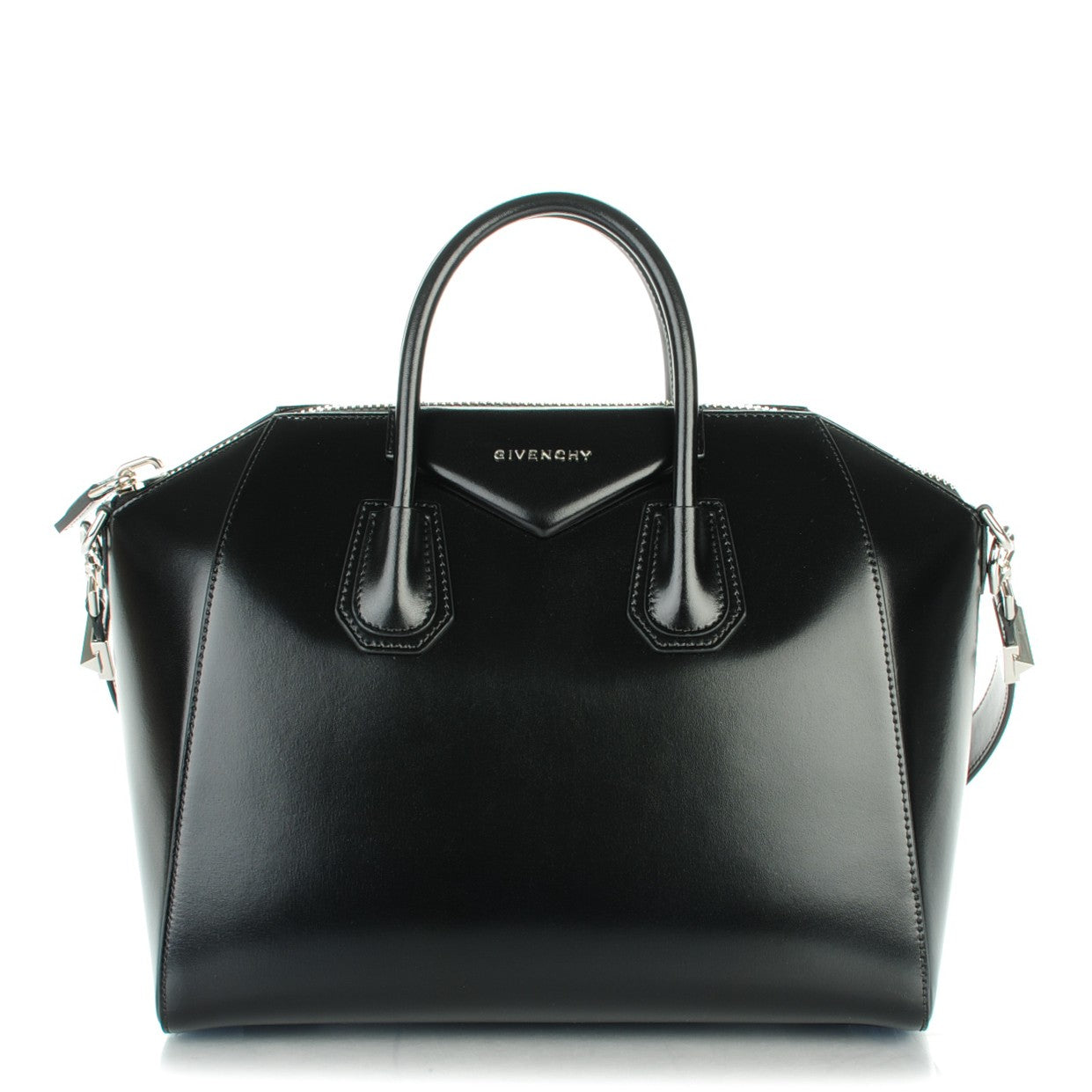 Givenchy Shiny Lord Calfskin Medium Antigona Black 1 of 7