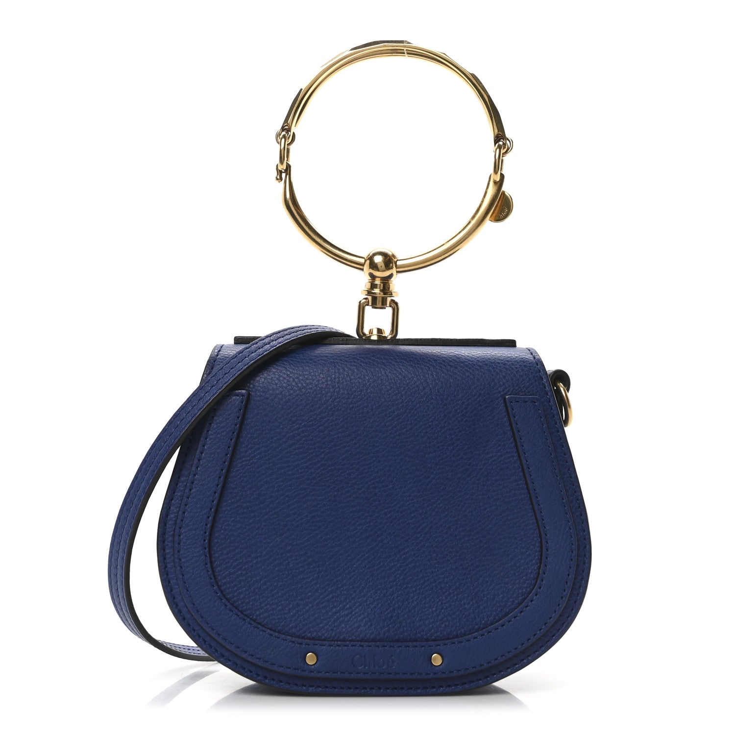 Chloe Calfskin Suede Small Nile Bracelet Bag Majesty Blue 1 of 10