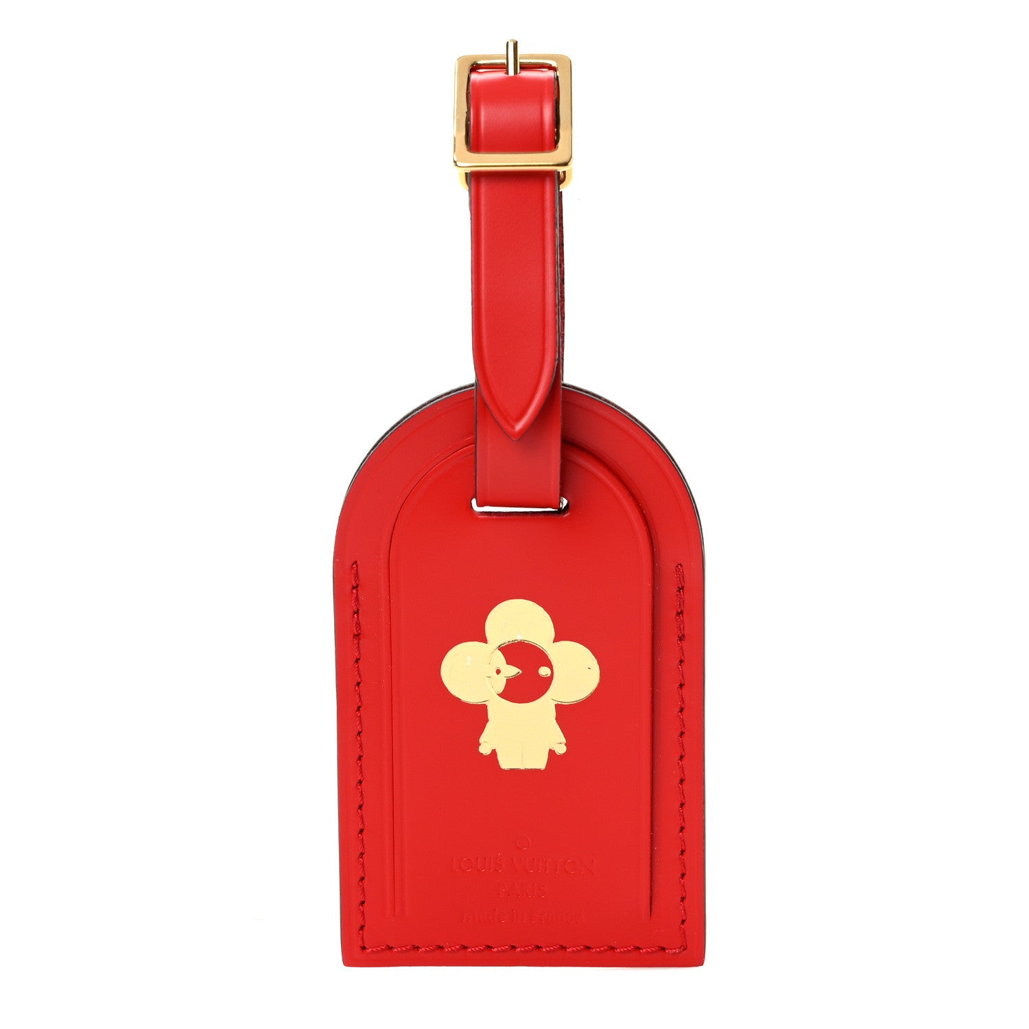 Louis Vuitton Calfskin Luggage Tag Red 1 of 3