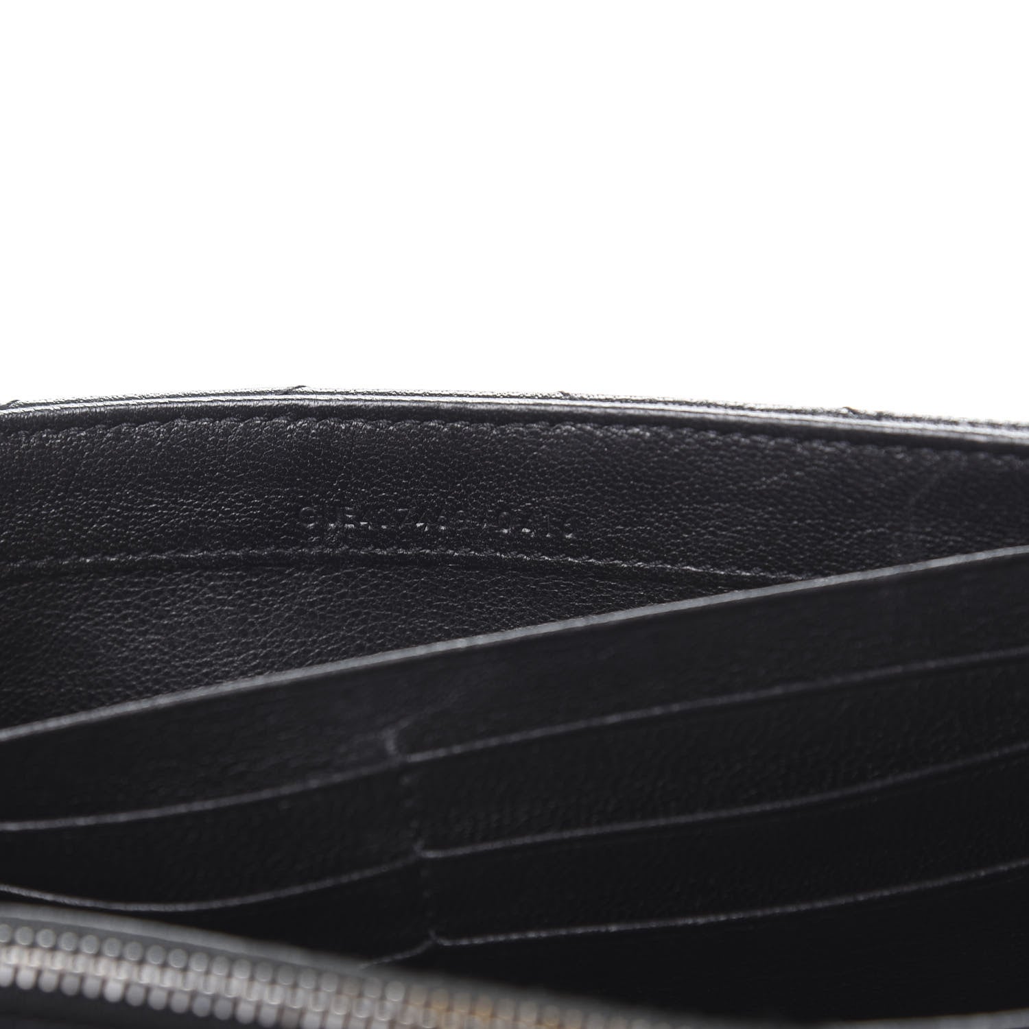 Saint Laurent Lambskin Mixed Matelasse Quilted Large Monogram Envelope Wallet Black 8 of 9