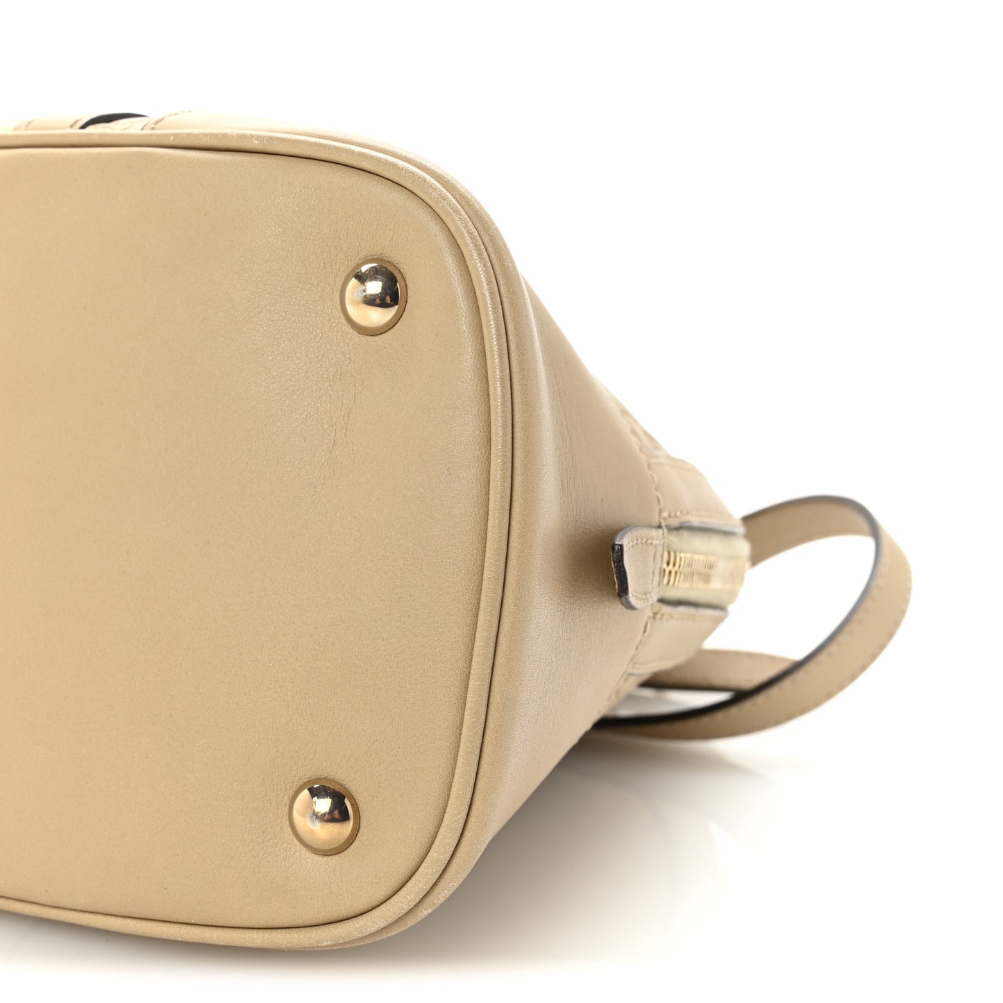 Microguccissima Small Nice Top Handle Dome Bag Beige