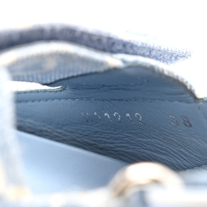 Louis Vuitton Monogram Denim Paseo Flat Comfort Sandals 38 Light Blue 9 of 12