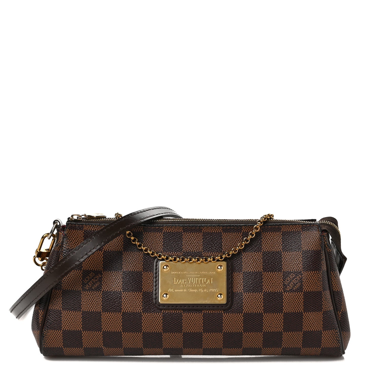 Louis Vuitton Damier Ebene Eva Clutch 1 of 11