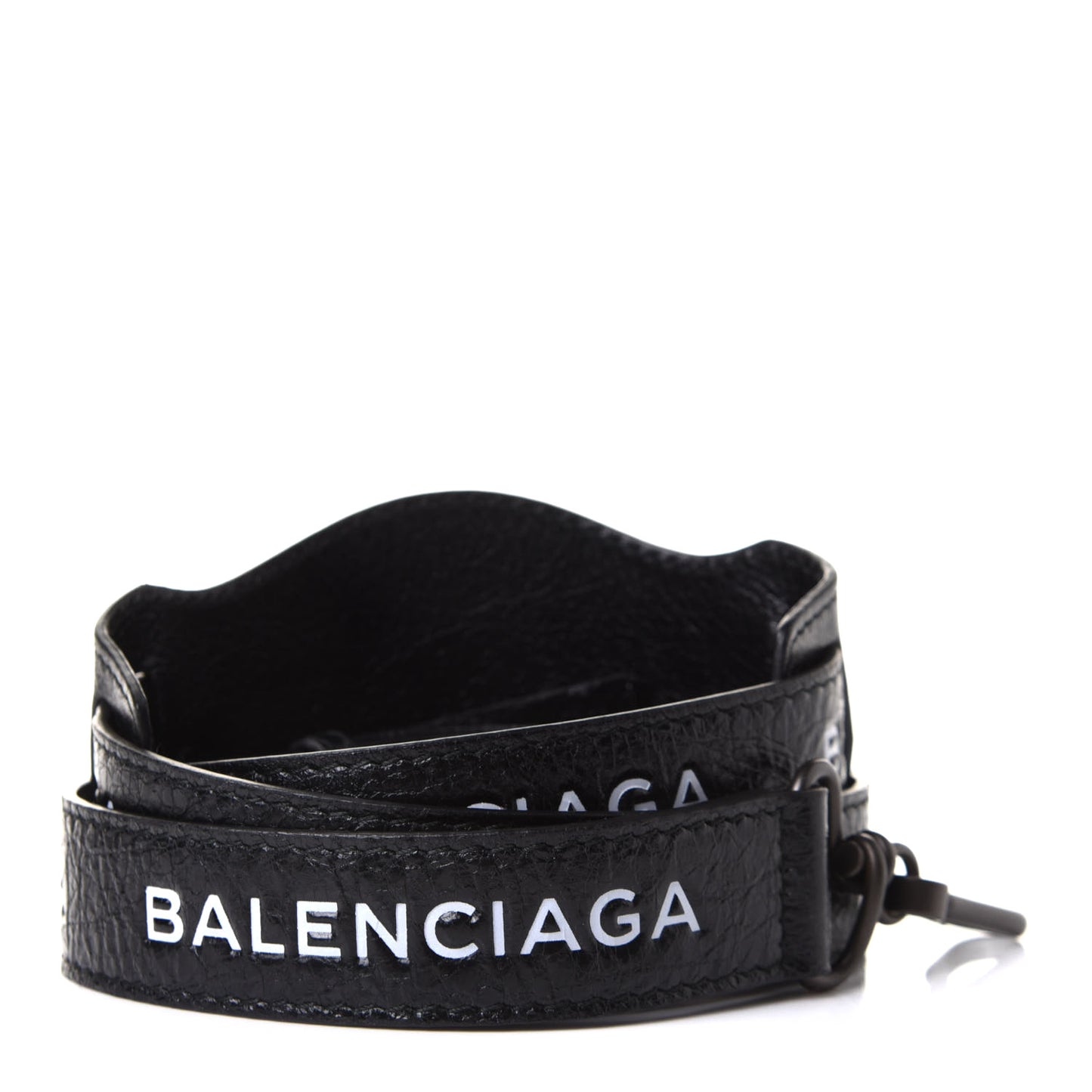 Agneau Classic Hardware Logo Shoulder Strap Black