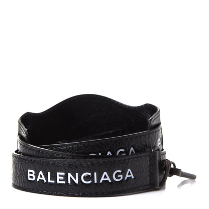Balenciaga Agneau Classic Hardware Logo Shoulder Strap Black 2 of 6